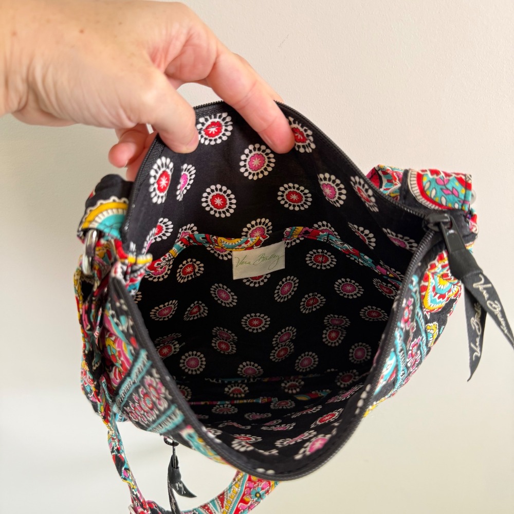 Vera Bradley Parisian Paisley Print Hipster Crossbody Bag Purse Multicolor - Picture 5 of 5